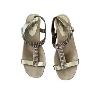 Kelly & Katie Rhinestone Sandals Sz 8 Sparkle